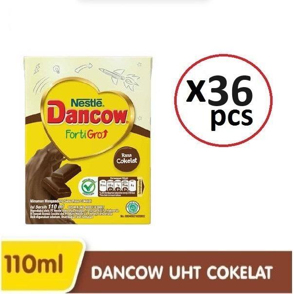 Susu Dancow Uht Fortigro Coklat/Cokelat 110Ml 1 Karton/Dus (36 Pcs)