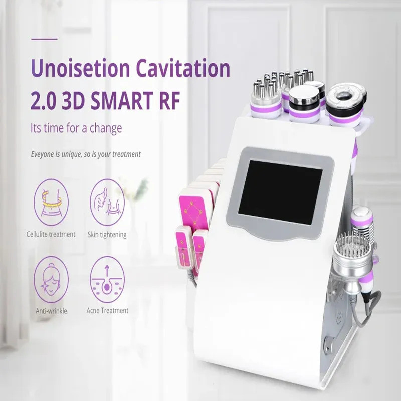 9 In 1 Ultrasound 40K Cavitation Vacuum Therapy Body Suction Slimming Microcurrent Skin Care Face
