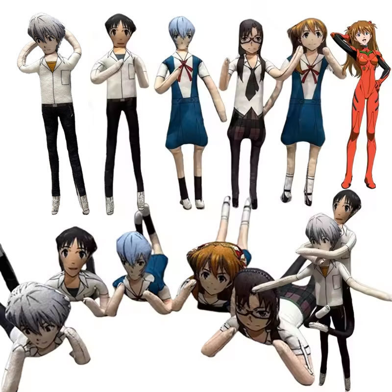 New Anime Asuka Doll Ikari Shinji Ayanami Rei Nagisa Kaworu Abstract Doll Home Decor Funny Twistable