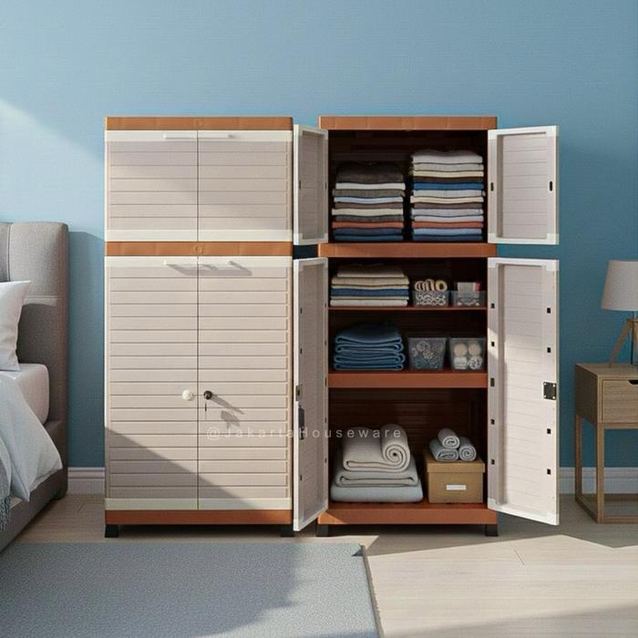 Lemari Plastik Susun 3 Kunci Lemari Pakaian Plastik Kunci Susun 2 dan 3 Furniture Kokoh