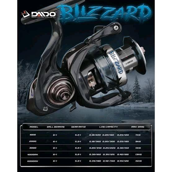 Reel Daido Blizzard (1000-6000) - Waterproof Structure 100% Ruber System