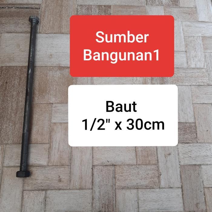 v Baut 1/2" x 30cm // baut panjang 30cm