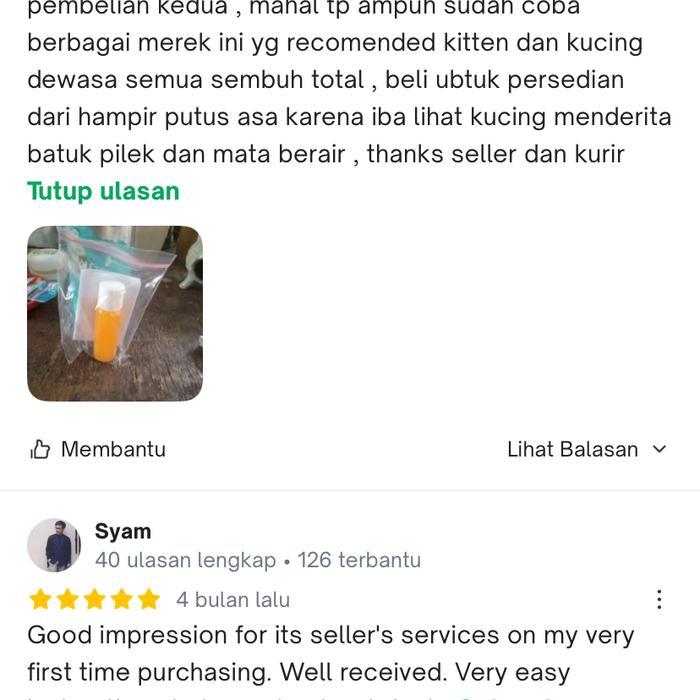 OBAT FLU KUCING AMPUH MURAH MENGOBATI BATUK DEMAM PILEK KUCING