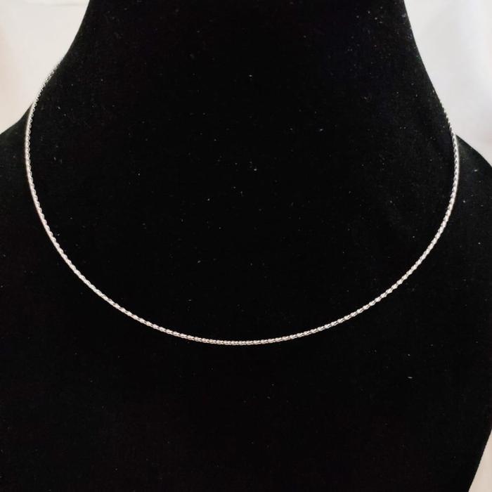 Kalung Choker White Elegant Emas Asli