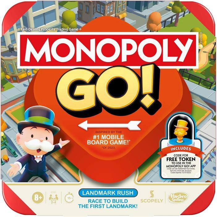 Monopoly GO Go Board Game Monopoli Hasbro Gaming Portable