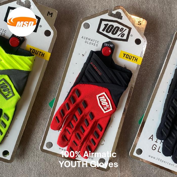 Gloves 100% Airmatic Youth , Glove Anak Mx Sepeda Mtb Cross Jetski
