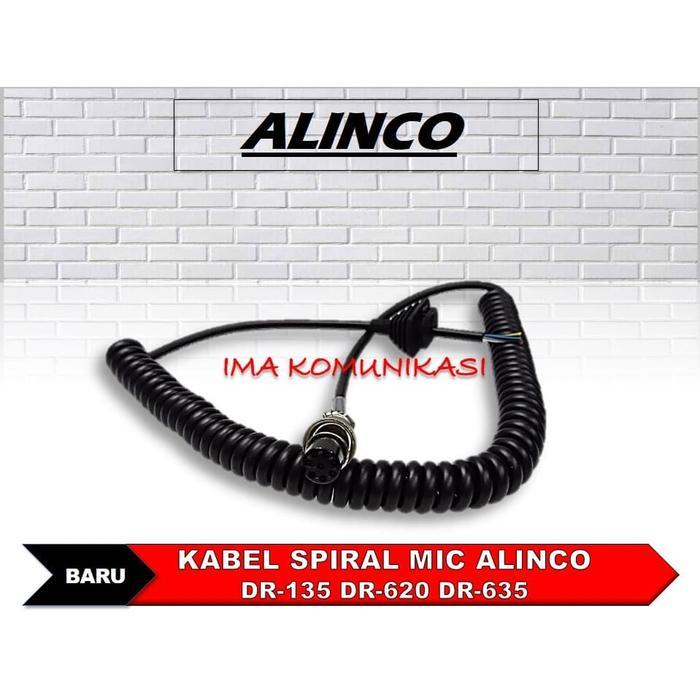 ALINCO KABEL SPIRAL MIC EMS53/57 UNTUK DR-135 DR-620 DR-635 MUDAH DIPASANG 8 PIN