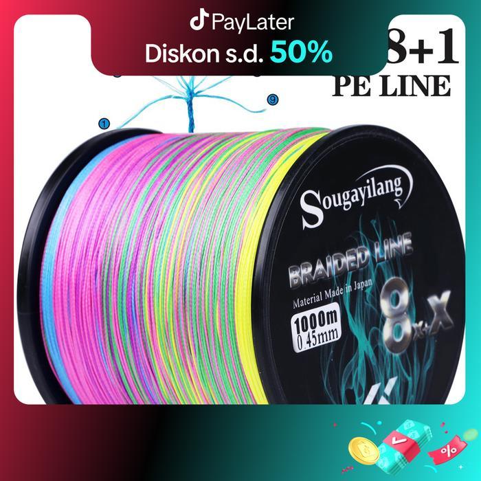Sougayilang Senar PE X8+1 300M 1000M Senar Pancing X9 Kuat Dan Anti Keriting Braided Benang PE