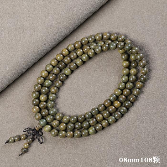 Japamala Tasbih Buddha 108 Butir Kayu Cendana Hijau