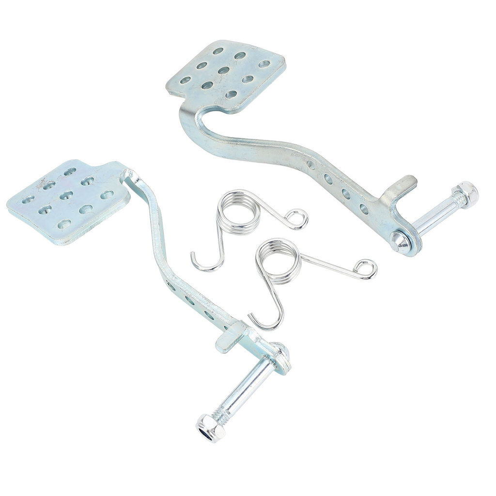 Go Kart Pedals Kit Anti Slip Go Kart Brake Throttle Pedal with Return Springs for 212cc 196cc 6.5hp