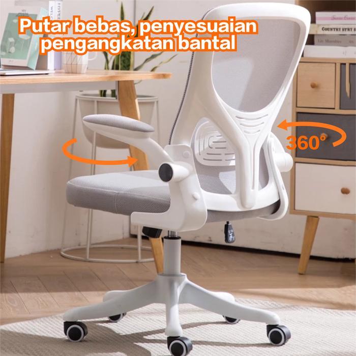 Set Meja Gaming 120Cm + Kursi Kantor Putar Ergonomis Meja Komputer Full Set Desain Modern Dan Nyaman