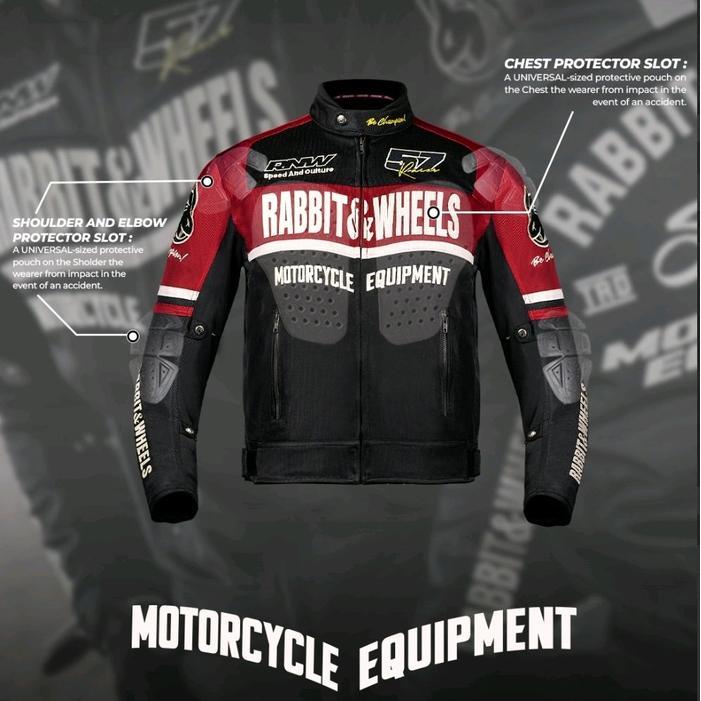 Rabbit And Wheels Combo Legacy Red Motosport Jacket