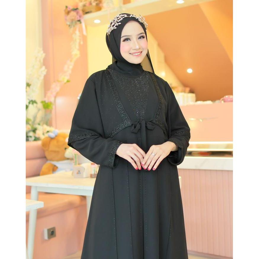 G.A COLLECTION ABAYA TURKEY PAYER ABYA ROMPI BAHAN CERUTY BABYDOLL PREMUIUM ABAYA MEWAH DAN ELEGAN