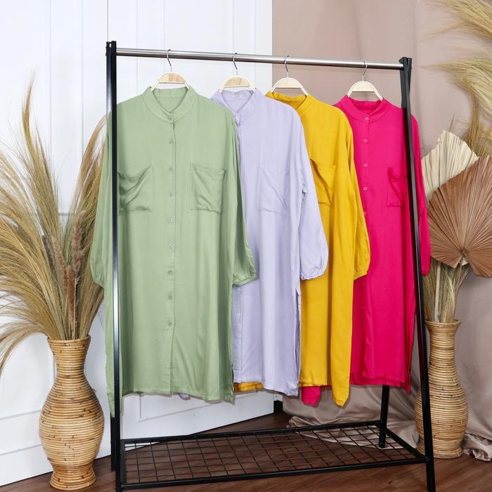 Ini Murah Kara.Id Cania Tunik Rayon Twill Muslim Fit Katun