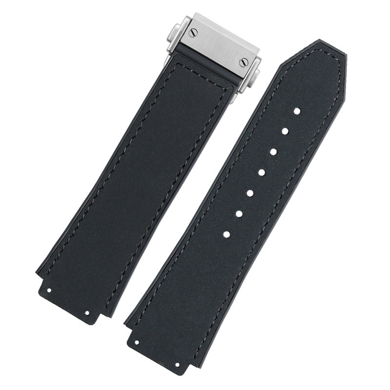 For Hublot Yubo Watch Classic Fusion Series with Tool 19mm Genuine Leather Silicone Underskin