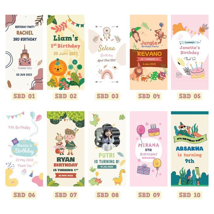 Stiker Segel Box Ulang Tahun Custom Sticker Label Hampers