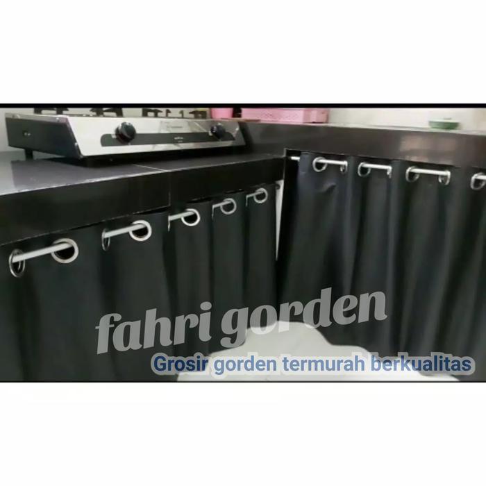 Premium Gorden Kolong Dapur Polos Blackout Import/Gorden Kolong Dapur Smokring Original