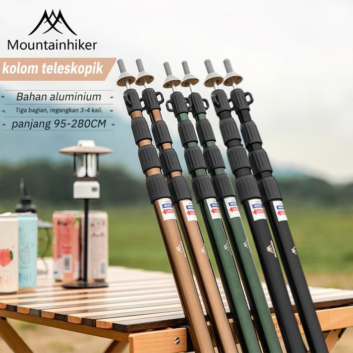 Mountainhiker Tiang Tenda, Tiang Tenda Alumunium, Tiang Tenda, Tiang Terpal Alumunium Tinggi Dapat