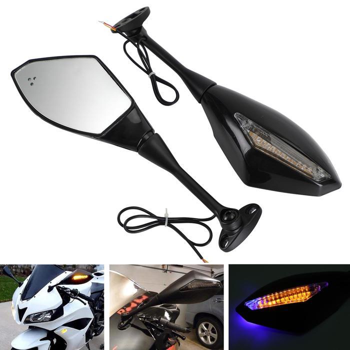 Kaca Spion w Sein LED Untuk Honda CBR600RR 03-14 CBR1000RR 04-07