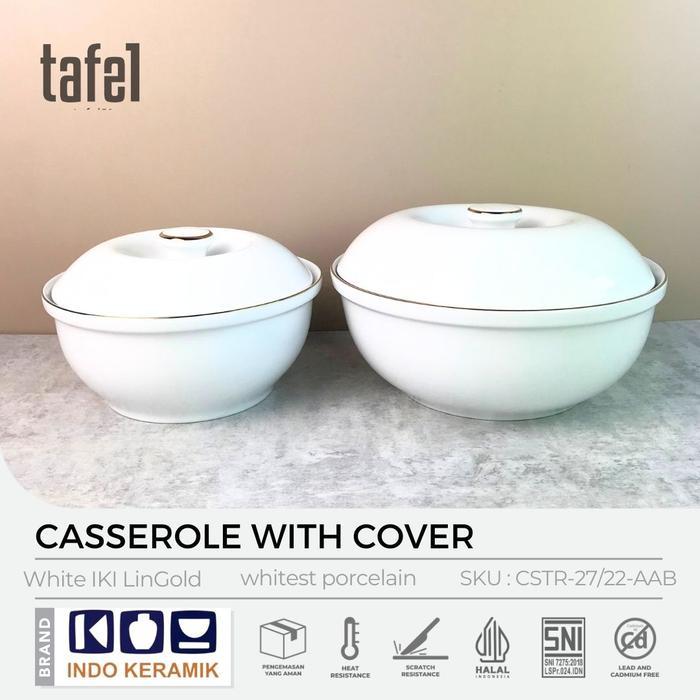 INDO KERAMIK Mangkok Saji Keramik Casserole HORECA