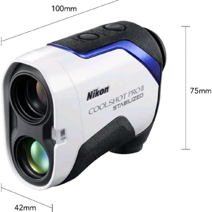 Nikon COOLSHOT PRO II STABILIZED Golf Rangefinder OLED 1200 Yard Dengan Teknologi DUAL LOCKED ON