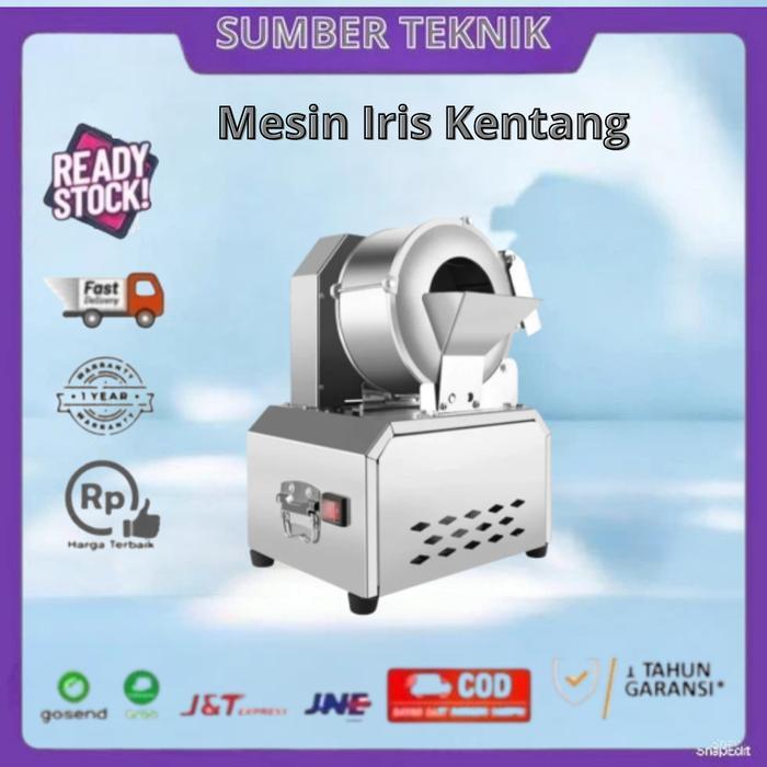 Mesin Pemotong Kentang Listrik Alat pemotong Sayur-sayuran 220V