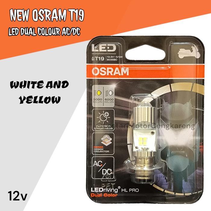 Osram Lampu Motor Led Pro 2 Warna Laser Vario 125 Old & Supra 125 Old Dual Color Ac/Dc 6000K & 3000K
