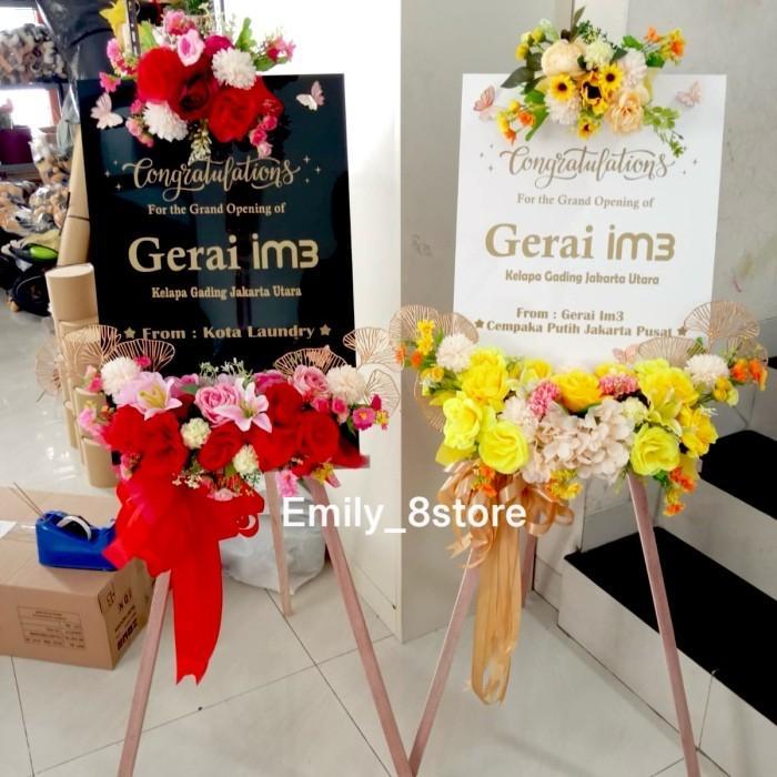 (Ready) Papan Bunga Akrilik Bloom Box Acrylic Congratulation Grand Opening bunga wisuda buket wisuda