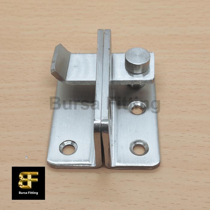 Kunci pintu geser besar stainless steel / grendel kait pintu sliding / grendel kunci gembok / slot