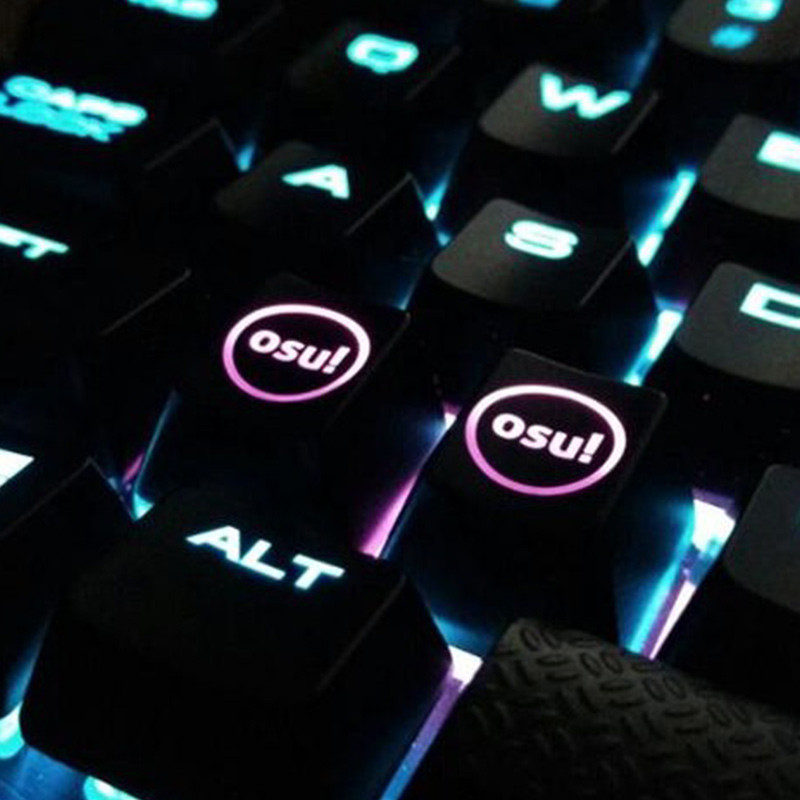 HFSECURITY 2 pcs Backlight OSU Keycaps for Cherry Keyboard Backlit Mechanical Keyboard Keycap