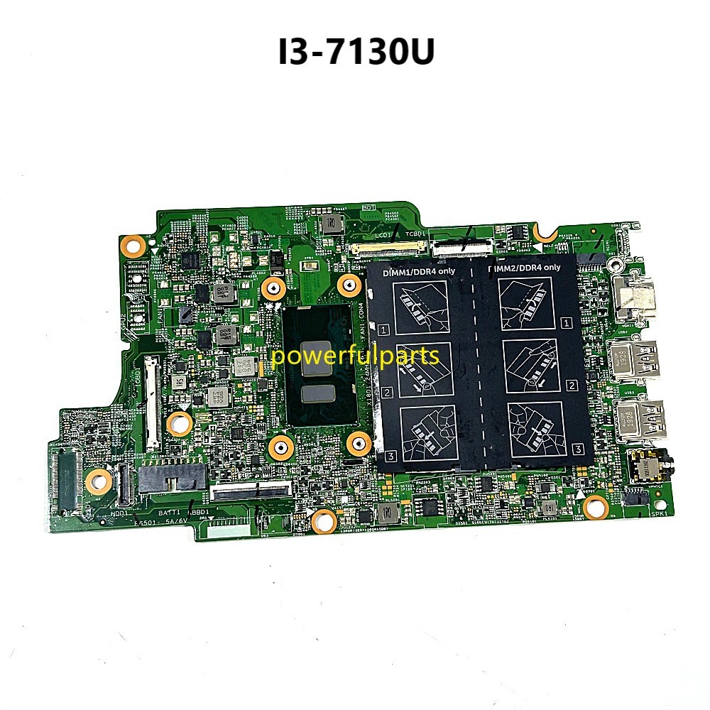 For Dell Inspiron 13 5378 5578 5368 Laptop Motherboard 0H95D5 15296-1 I3-7130U Cpu On-Board Working 