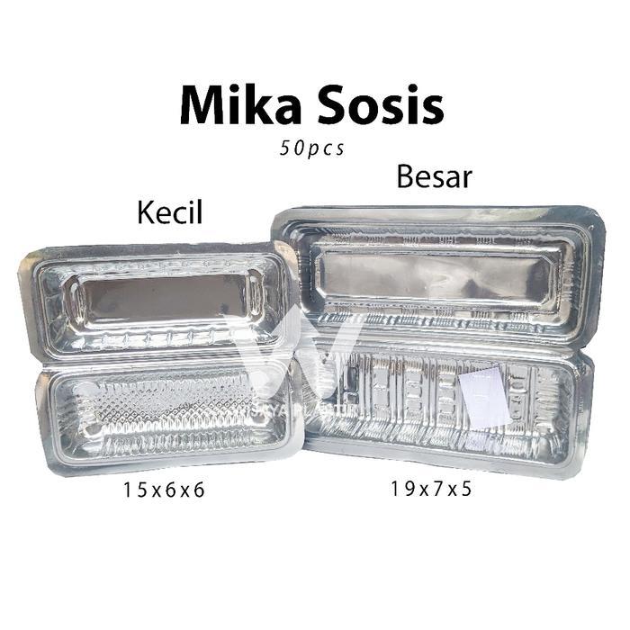 Mika Plastik Sosis (Kecil & Besar) --- 50 pcs @Pack sushi kimbab 15x6 19x7 tempat kue panjang