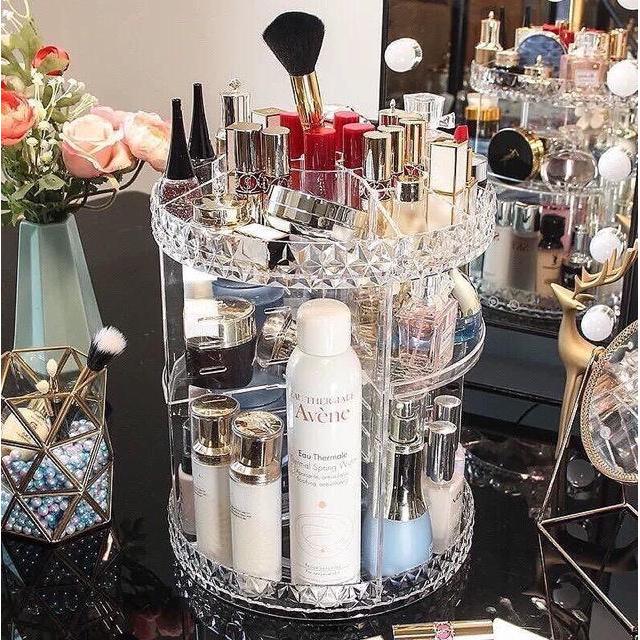Rak Kosmetik Putar Acrylic & Make Up Putar 360 Derajat