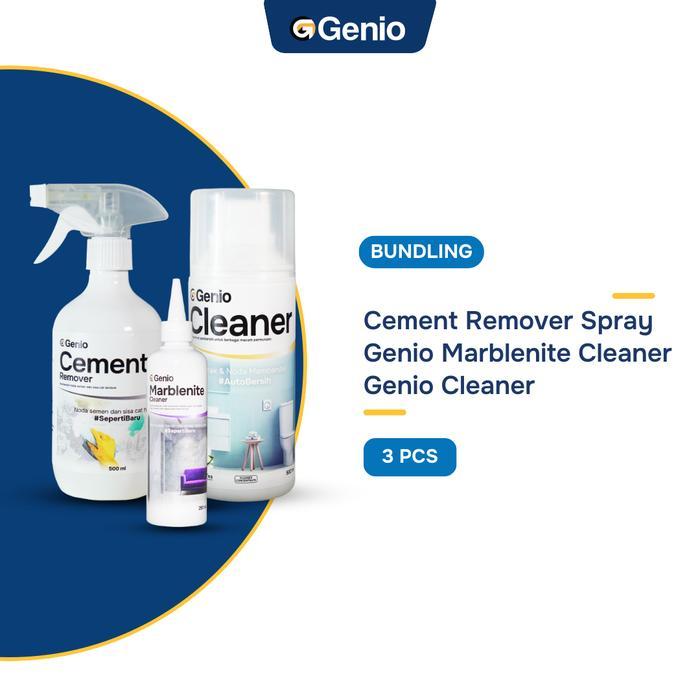 Genio Cement Remover Spray & Genio Marblenite Cleaner 250ml & Genio Cleaner 500ml