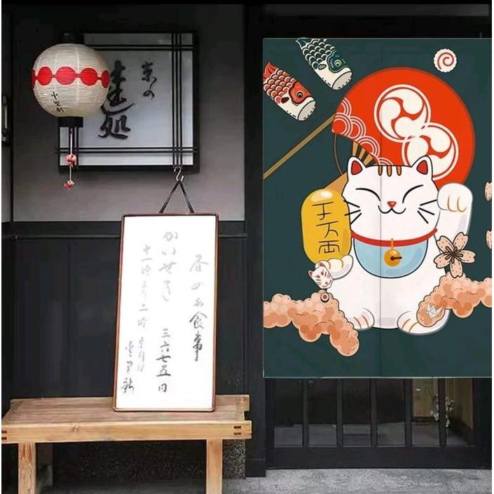 NOREN TIRAI PINTU JEPANG IMPORT, GORDEN TIRAI JEPANG, GORDEN JENDELA KAIN KATUN CURTAIN