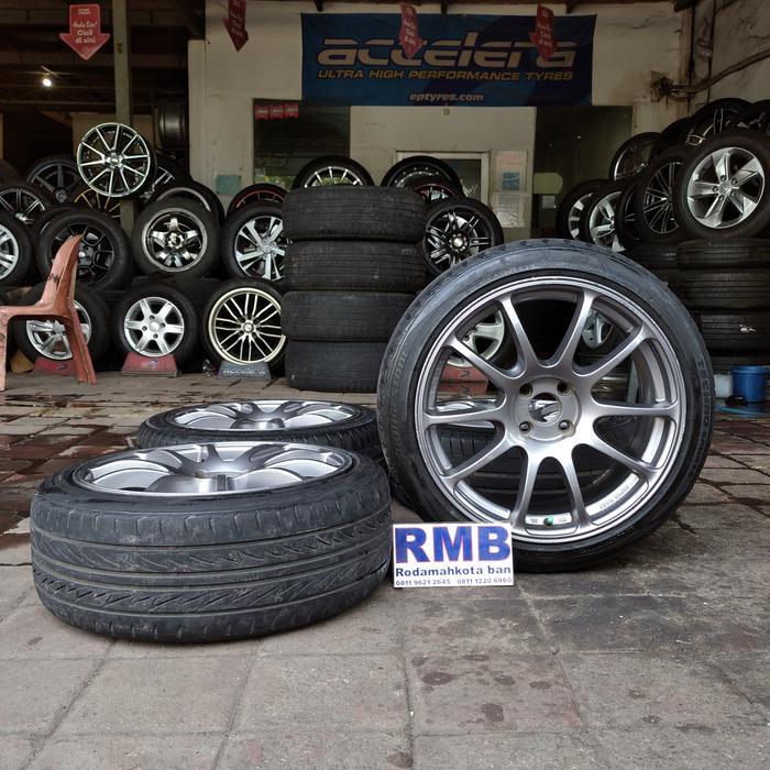 VELG RACING BEKAS COPOTAN MOBIL RING 17 + BAN BONUS