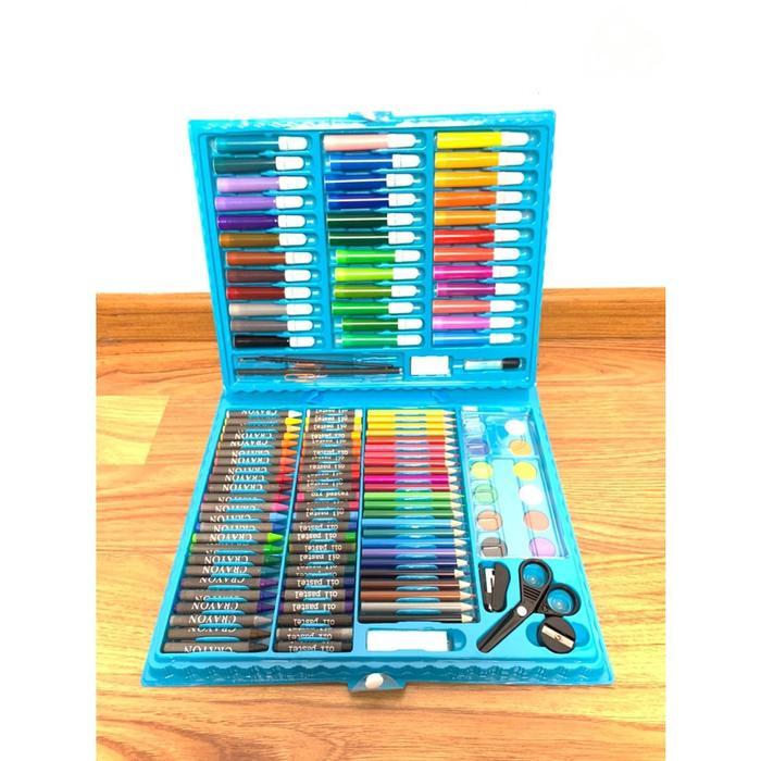 "New" Set Krayon Anak 150pcs Perlengkapan Menggambar Krayon Pensil Warna Anak Crayon Alat Melukis