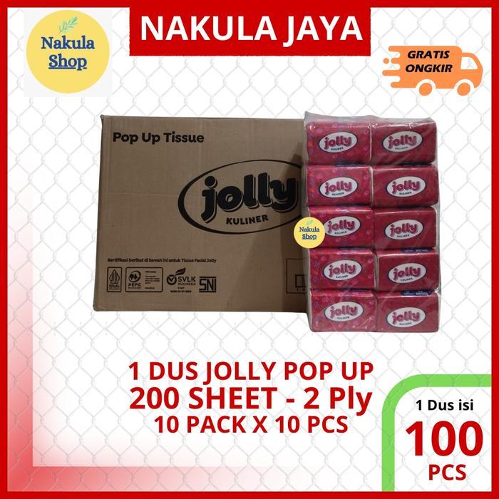 Grosir 1 Dus Jolly Pop Up 200 Sheet -2 Ply ( 1 Karton )