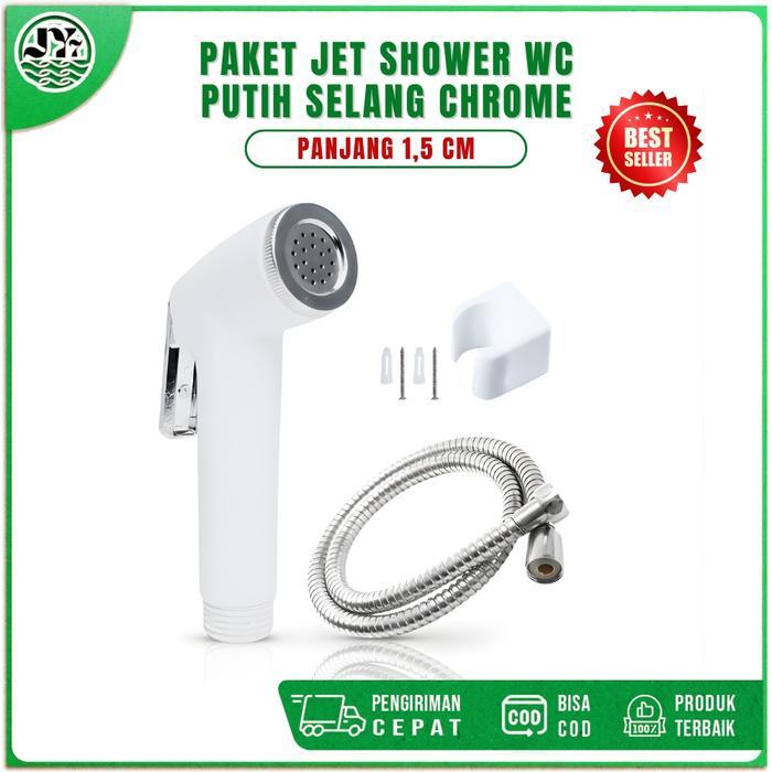 SHOWER KLOSET JET WC PUTIH / SHOWER TOILET WC PUTIH / KEPALA JET SHOWER WC TERLARIS