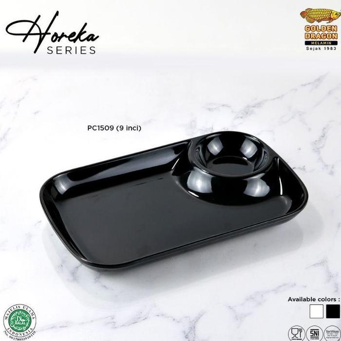 HITAM PIRING SEKAT Rounded Melamine Snack Sambal Golden Dragon PC1509