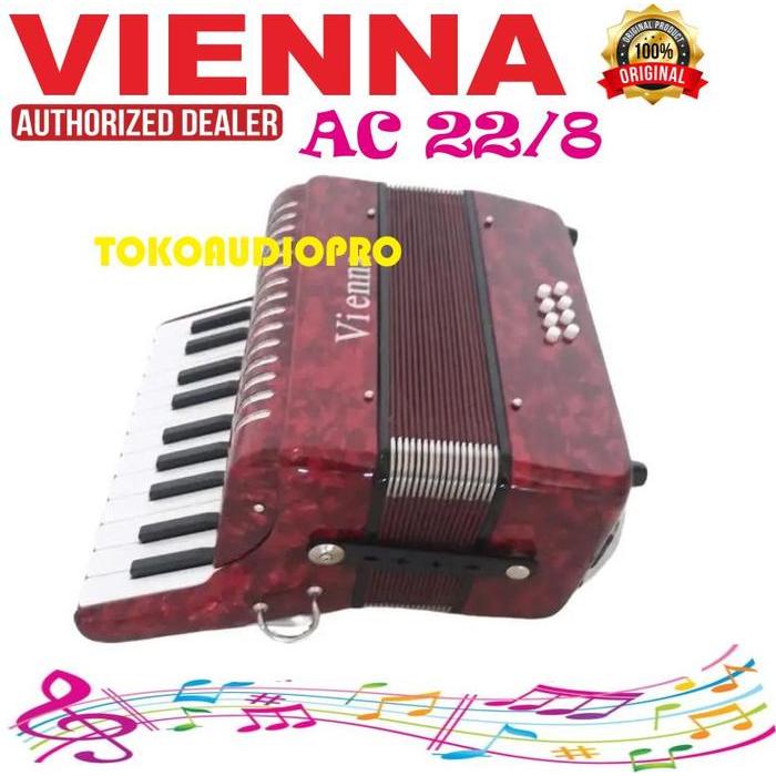 AKORDION VIENNA AC22/8 ACCORDION JUNIOR VIENNA 22KEYS 8 BASS AKORDION JUNIOR ANAK-ANAK
