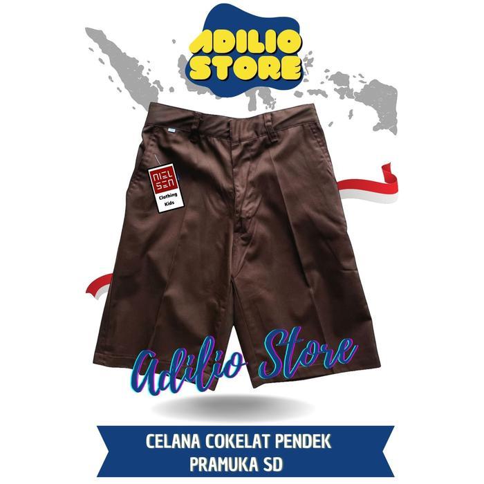 CELANA COKELAT SD PENDEK LAKI - LAKI SERAGAM SEKOLAH SD CELANA PRAMUKA PENDEK
