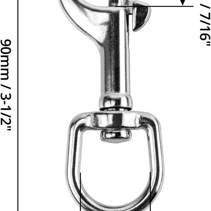 "New" KAITANCANTOLAN ANJING SNAP HOOK SWIVEL KUNCI KARBINER UNTUK TALI HEWAN BULL Swivel Snap Hook