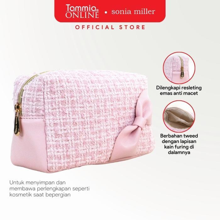 Sonia Miller Pouch 0325-8 Tweed Blue/Pink