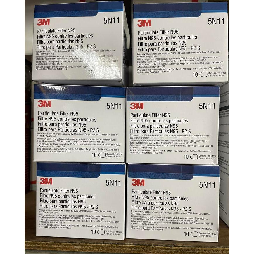 3M Particulate Filter 5N11 N95 Per Box (10 Pcs) Original