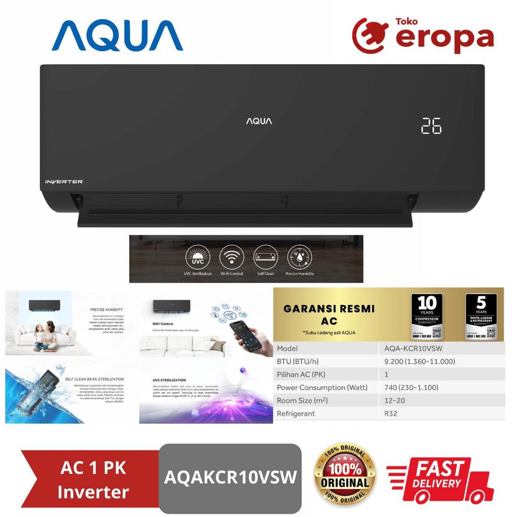 AC 1 PK Inverter Aqua AQAKCR10VSW