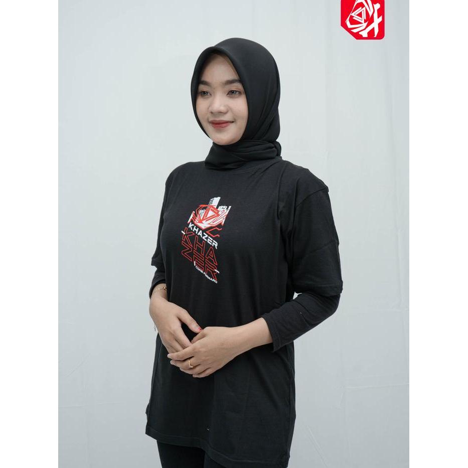 KHAZER T-SHIRT CATTON COMBED 28S BLACK FONT JAVAN Kaos Pria Distro Baju Keren Bahan Katun Combed 28s