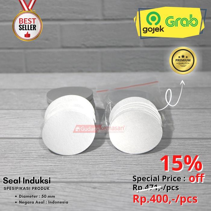 SEAL INDUKSI PET 50 MM - SEGEL ALUMUNIUM FOIL TUTUP JAR TOPLES PLASTIK