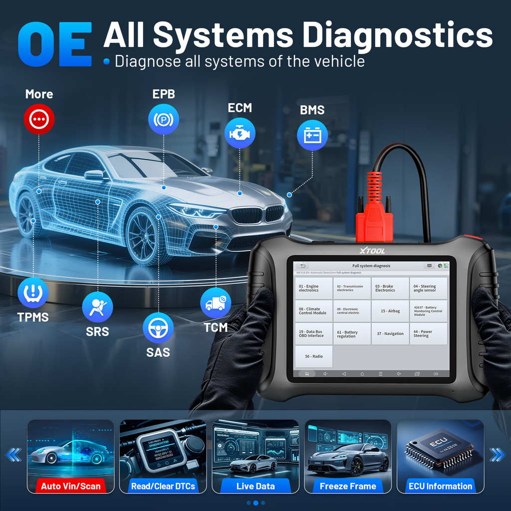 XTOOL InPlus IP900 Automotive Scanner VS XTOOL D8S OBD2 Diagnostic Tools Bidirectional OBD2 Scanner