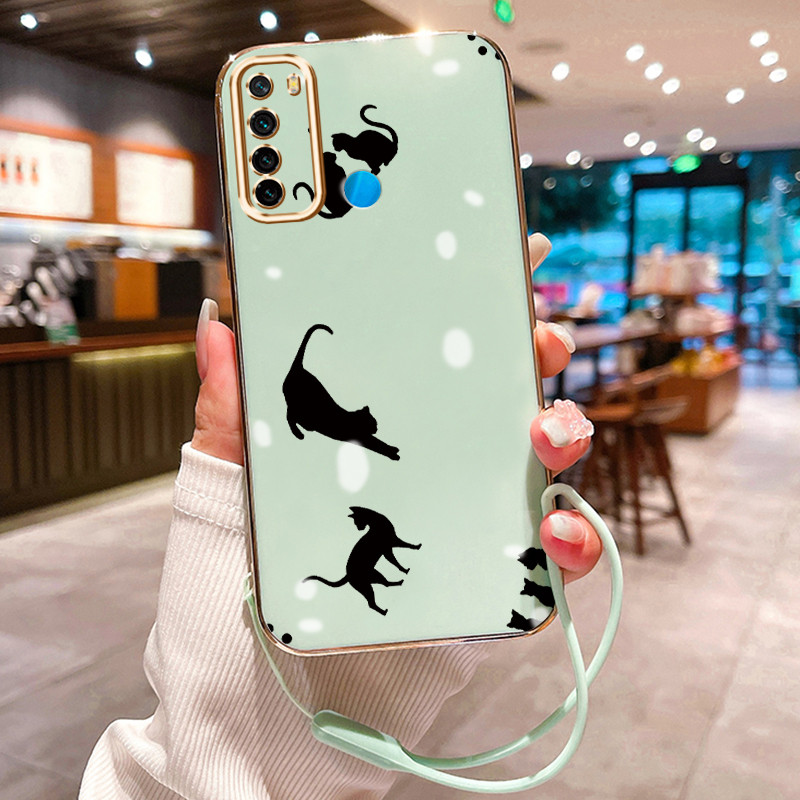 Casing Hp Untuk Xiaomi Redmi Note 8 Note 8 Pro Case HP Set Pasangan​ Kucing cinta Penyepuhan Cesing 
